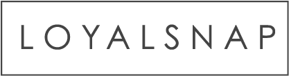 Black Loyalsnap logo on transparent background.
